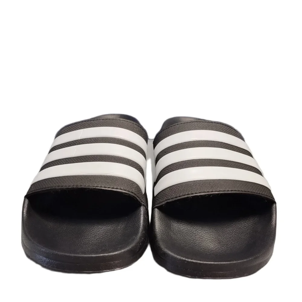 Adidas Adilette Shower‎ Slide Sandals Mens US Size 10 Black White Slip On GZ5922